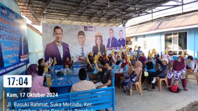 Ketua Demokrat Kota Bengkulu Pompa Semangat Kader Menangkan Dedy-Agi