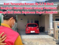 Kejari Bengkulu Sita Aset Tersangka Korupsi Mantan Kacab Bank Bengkulu