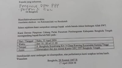 DPC PPP Bengkulu Tengah Gelar Syukuran dan Doa Masuk Kantor Baru