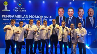 BPD HIPMI Bengkulu Kawal Pengambilan Nomor Urut Ade Jona Prasetyo, Tegaskan Soliditas Menuju Munas 2026