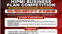 HIPMI Bengkulu Gelar Business Plan Competition 2026, Total Hadiah Capai Rp 10 Juta