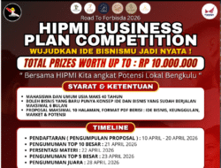 HIPMI Bengkulu Gelar Business Plan Competition 2026, Total Hadiah Capai Rp 10 Juta