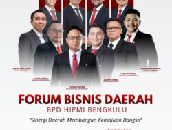 Jangan Lewatkan, 27-28 April FORBISDA 2026 BDP HIPMI Bengkulu di Hotel Two K Azana Bengkulu