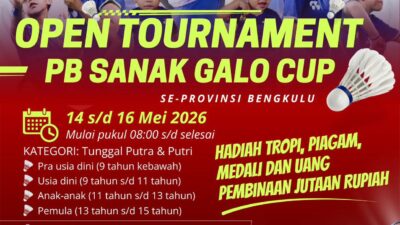 PB Sanak Galo Gelar Open Tournament Se-Provinsi Bengkulu, Perebutkan Hadiah Jutaan Rupiah