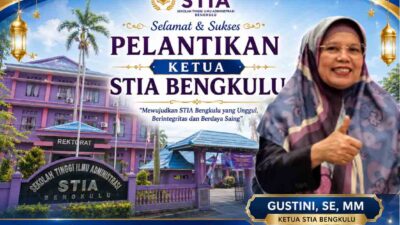 Lanjutkan Estafet Kepemimpinan, Gustini SE, MM Kembali Nakhodai STIA Bengkulu