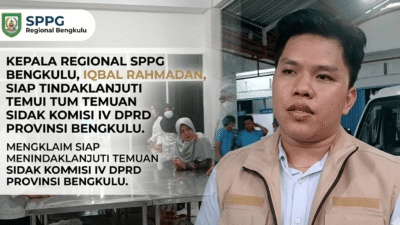 Disidak Dewan, Kepala SPPG Bengkulu Iqbal Rahmadan Janji Benahi Dapur Gizi
