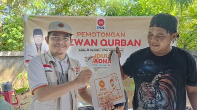 Rayakan Idul Adha, DPW PKS Bengkulu Sembelih 3 Sapi di Kantor Wilayah