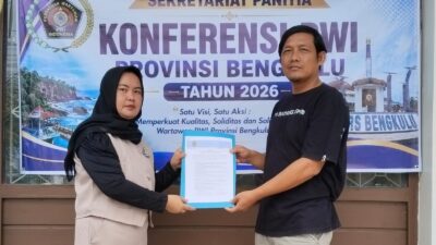 Iyut Dwi Mursito Balon Ketujuh Resmi Ambil Formulir Ketua PWI Bengkulu