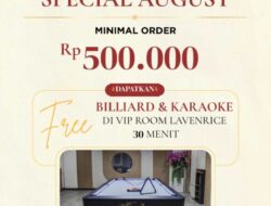 Promo Spesial Agustus Lavenrice Hanya Rp 500 Ribu Gratis Billiard VIP