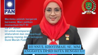 HUT RI ke-81: Husnul Khotimah Ajak Warga Sinergis Dukung Pembangunan Kota Bengkulu